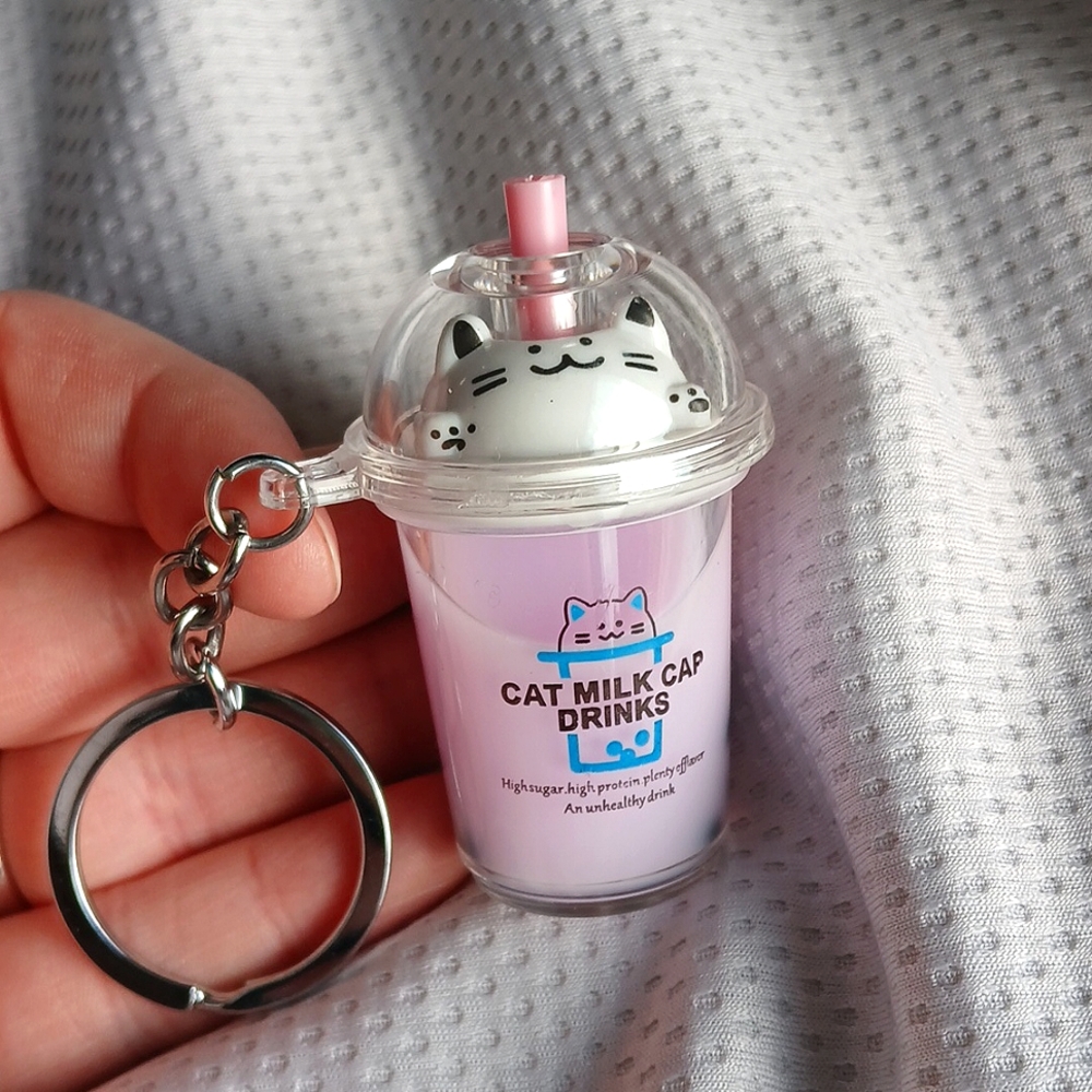 Boba drink keychain